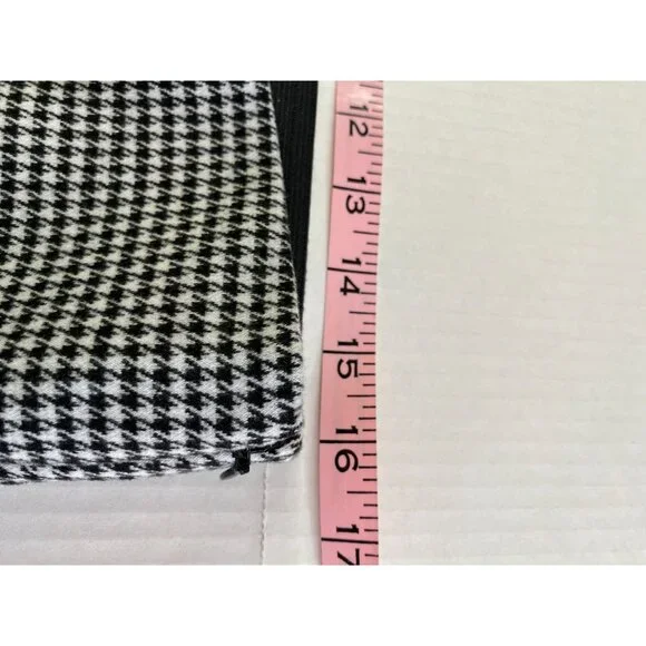 Ann Taylor Black & White Houndstooth High-Waist Pants With Side Zipper Size LP - Picture 6 of 9